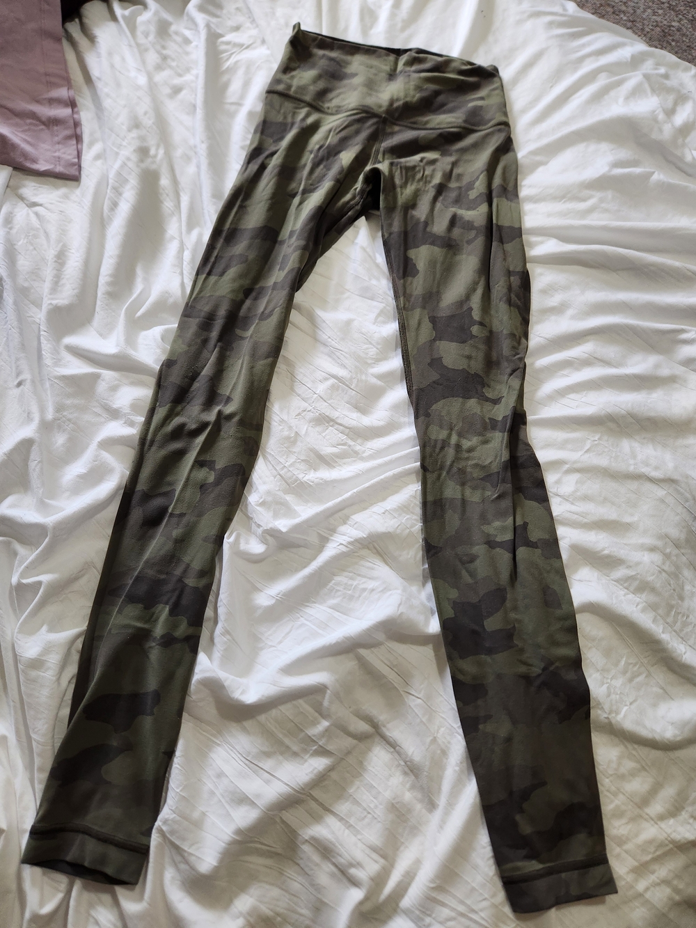 Women's Camo Leggings - Olive Green